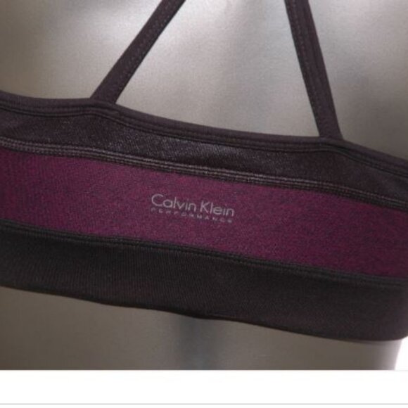 Sports Bra Calvin Klein Performance Tank Top Active Athletic Adjustable Straps M - Picture 5 of 6